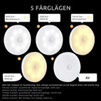 Uppladdningsbar magnetisk LED-nattlampa med rörelsesensor