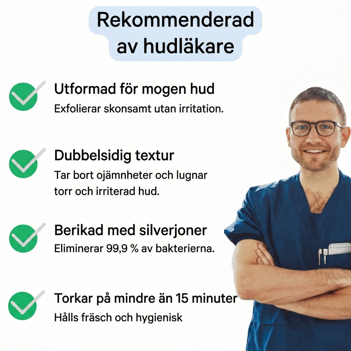 NOVA antibakteriell exfolierande duschhandduk