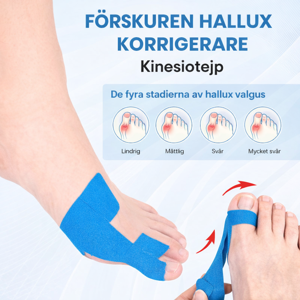 NOVA HalluxFix Pro – Förskuren Kinesiotejp för Hallux Valgus
