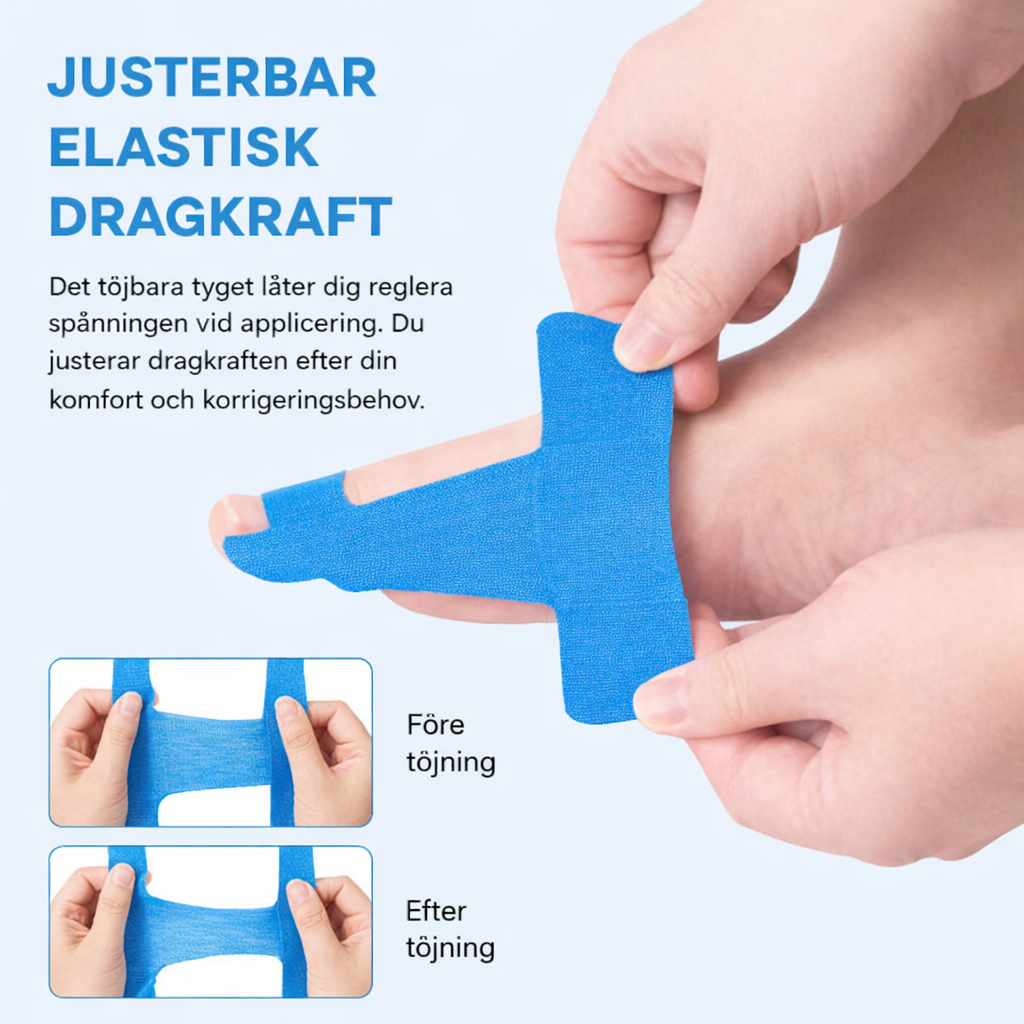 NOVA HalluxFix Pro – Förskuren Kinesiotejp för Hallux Valgus