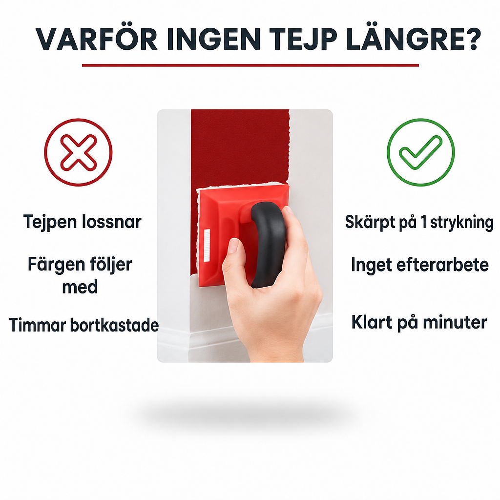 EdgeFlow Målarguide — skarpa kanter utan tejp