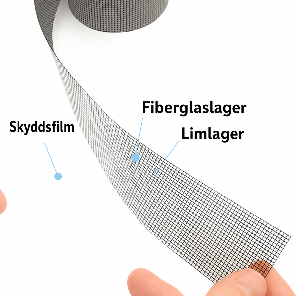 Reparationstejp för Myggnät – Självhäftande Fiberglas