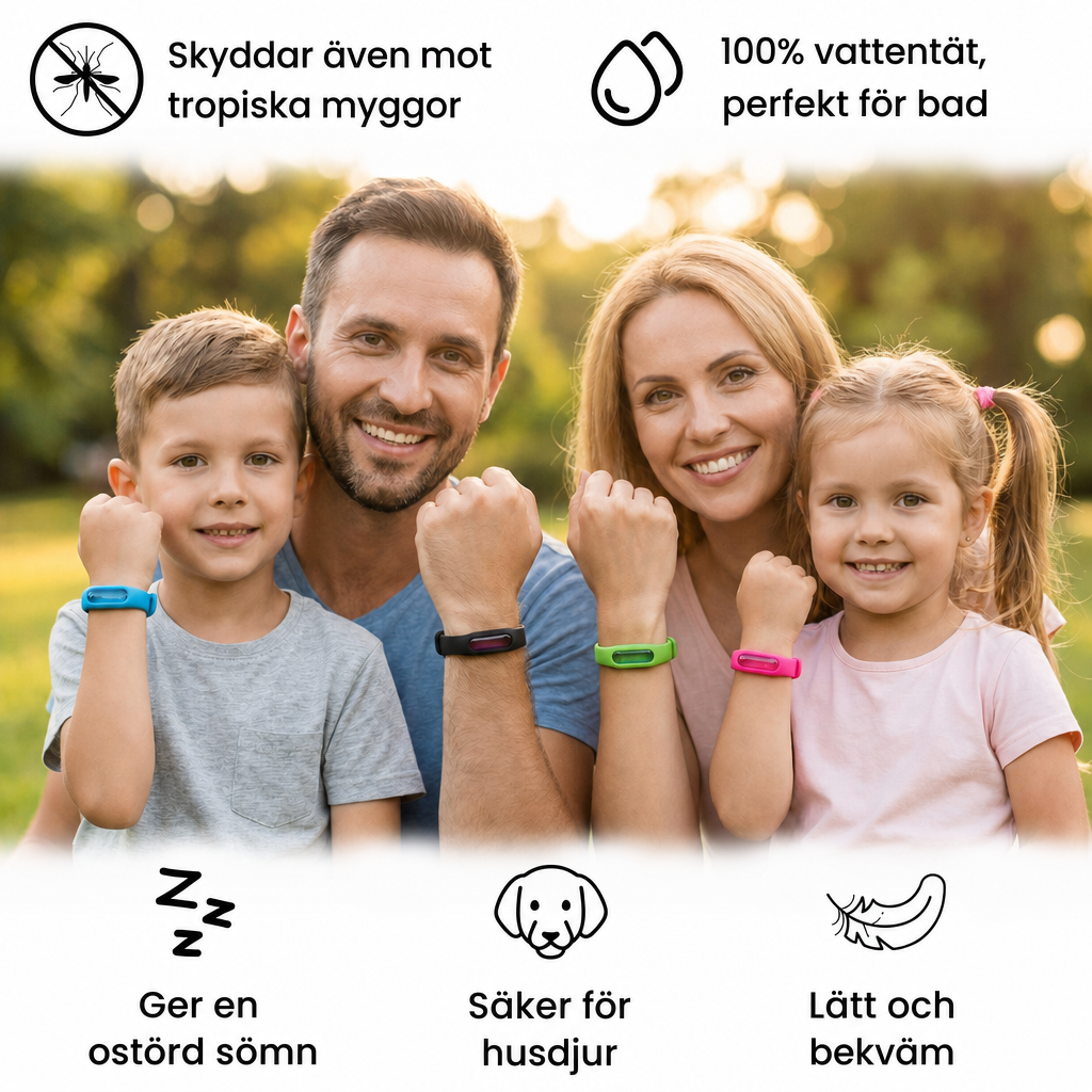 Myggarmband™ – Naturligt Skydd Mot Mygg