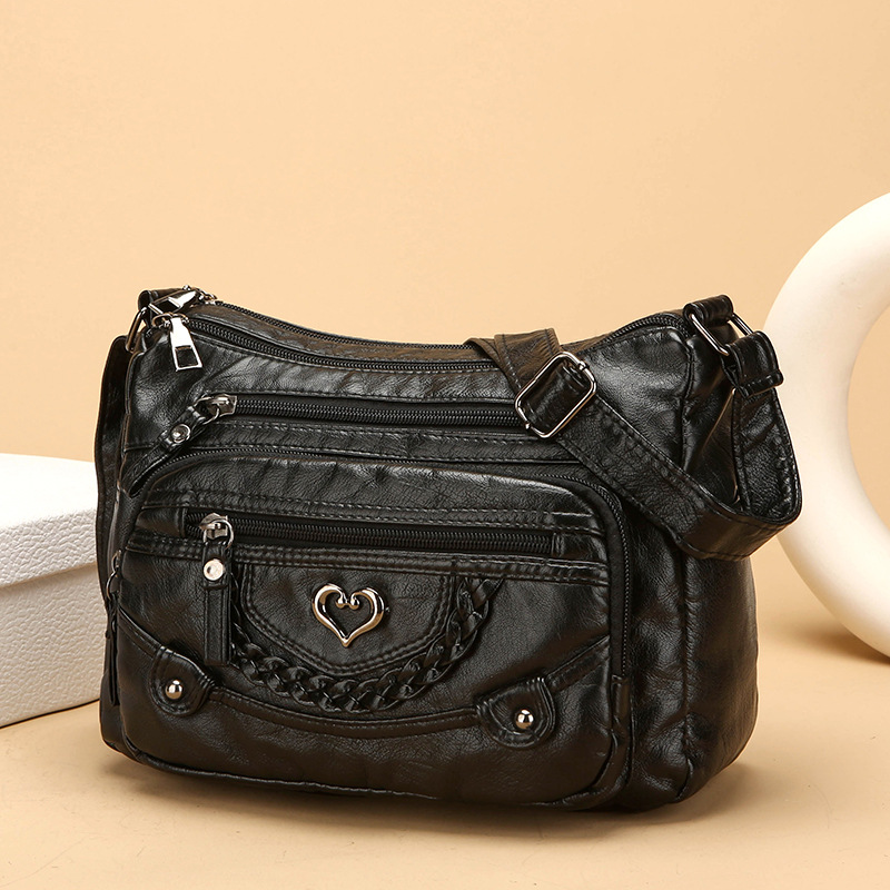 Crossbody-väska i Mjukt PU-läder – Multifack