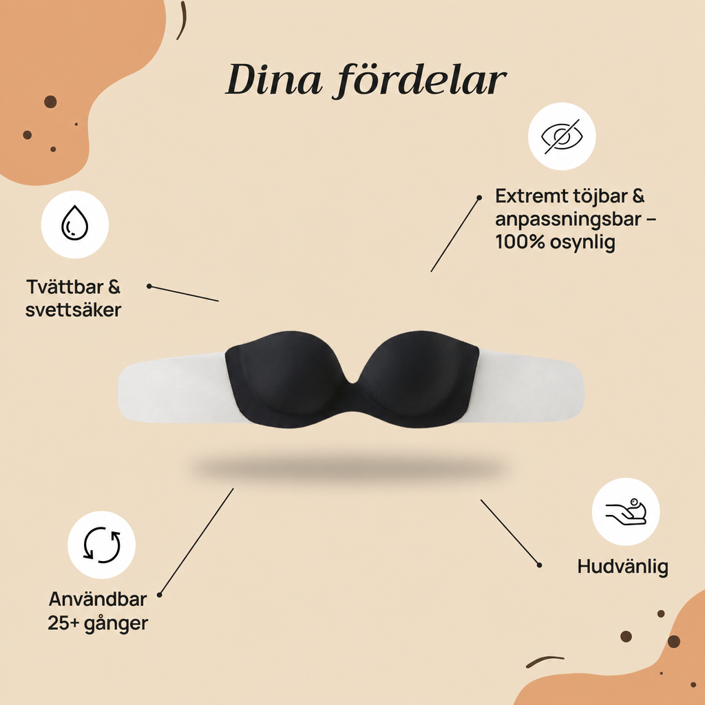 Osynlig Självhäftande Push-up BH
