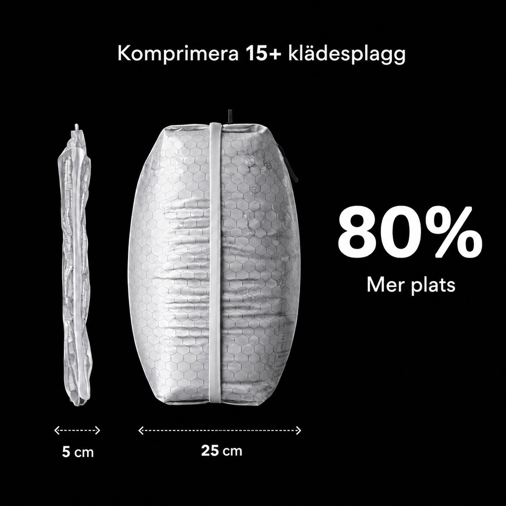 SpaceLuxe™ Vakuumpåsar Reseset – Få plats med mer utan extra resväska