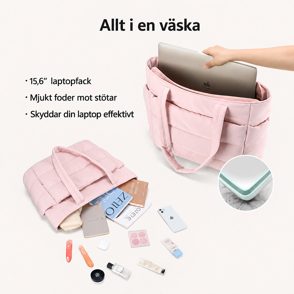 PuffyTote™ – Stilren, rymlig & multifunktionell väska