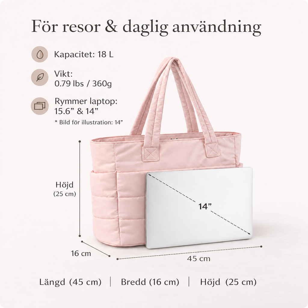 PuffyTote™ – Stilren, rymlig & multifunktionell väska