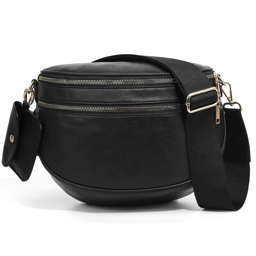 Ounamei Crossbody Midjeväska – Rymlig bältesväska för vardag & resa