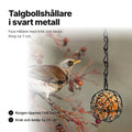Talgbollshållare i metall – 4 st. med krok och kedja