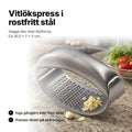 Vitlökspress i rostfritt stål – vaggande modell