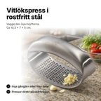 Vitlökspress i rostfritt stål – vaggande modell
