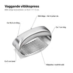 Vitlökspress i rostfritt stål – vaggande modell