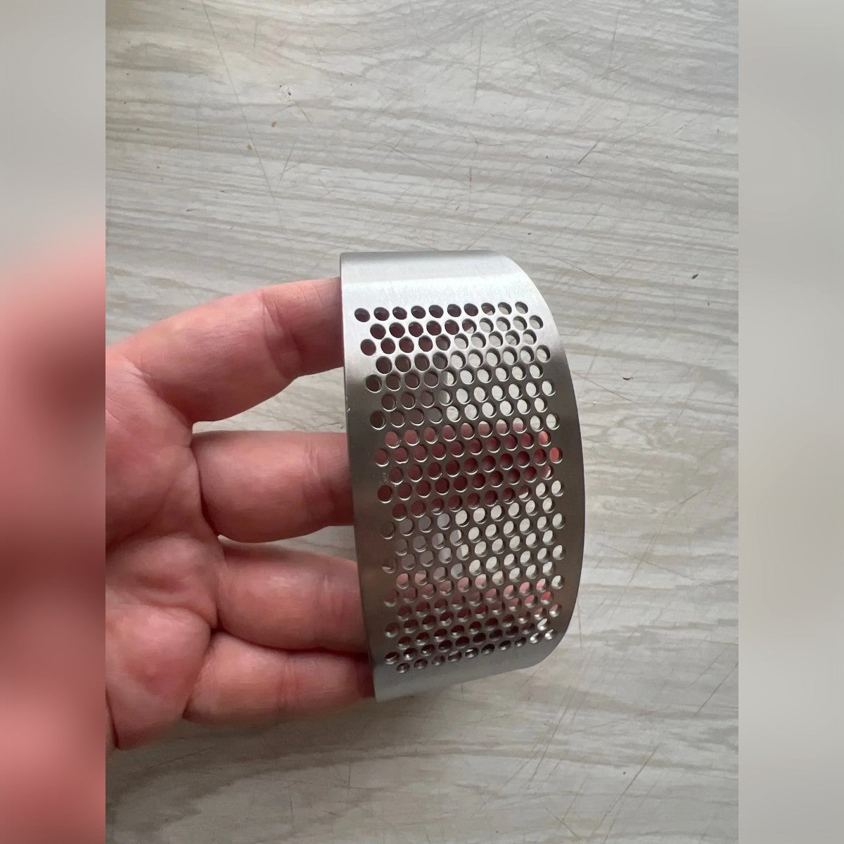 Vitlökspress i rostfritt stål – vaggande modell
