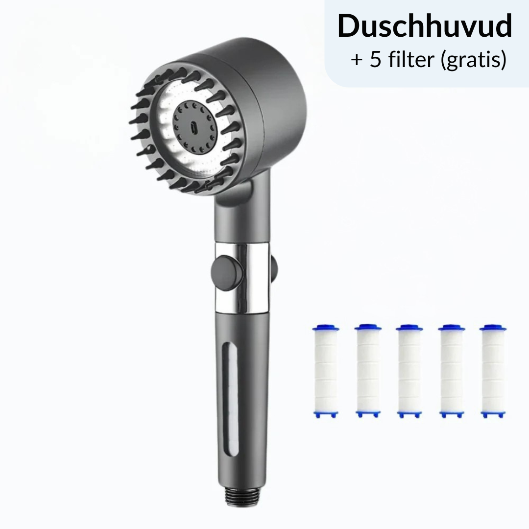 4-i-1 Massage & Hudvård Duschmunstycke