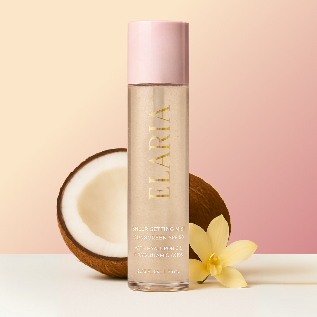 SPF 50 Genomskinlig Fixeringsmist 1+1 Gratis