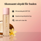 SPF 50 Genomskinlig Fixeringsmist 1+1 Gratis
