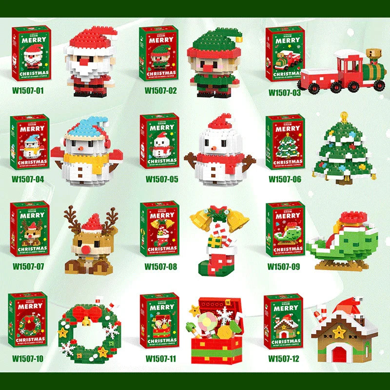 SANTA BYGGBLOCK™ – 12 KREATIVA JULFIGURER FÖR FAMILJEN